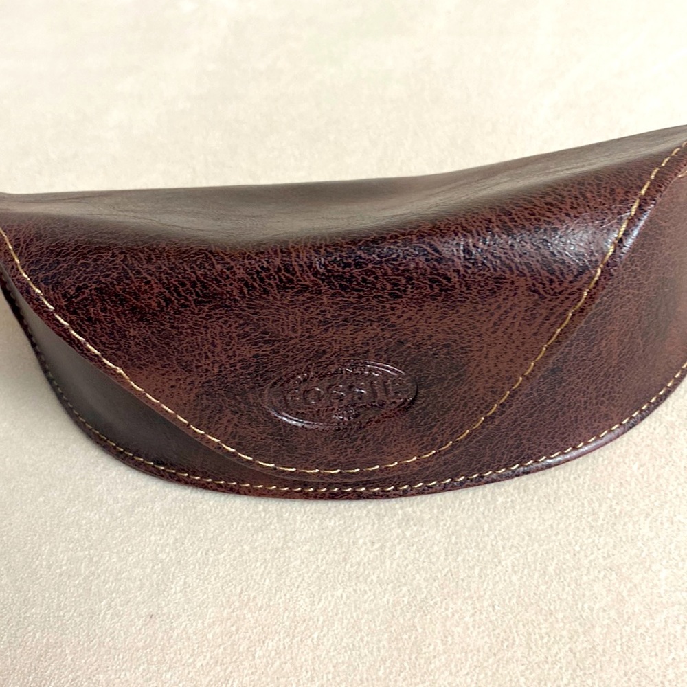 Fossil leather glasses case